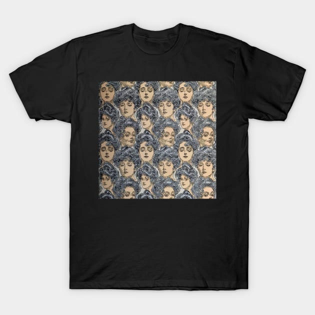 Gibson Girl Wallpaper T-Shirt by JonHerrera